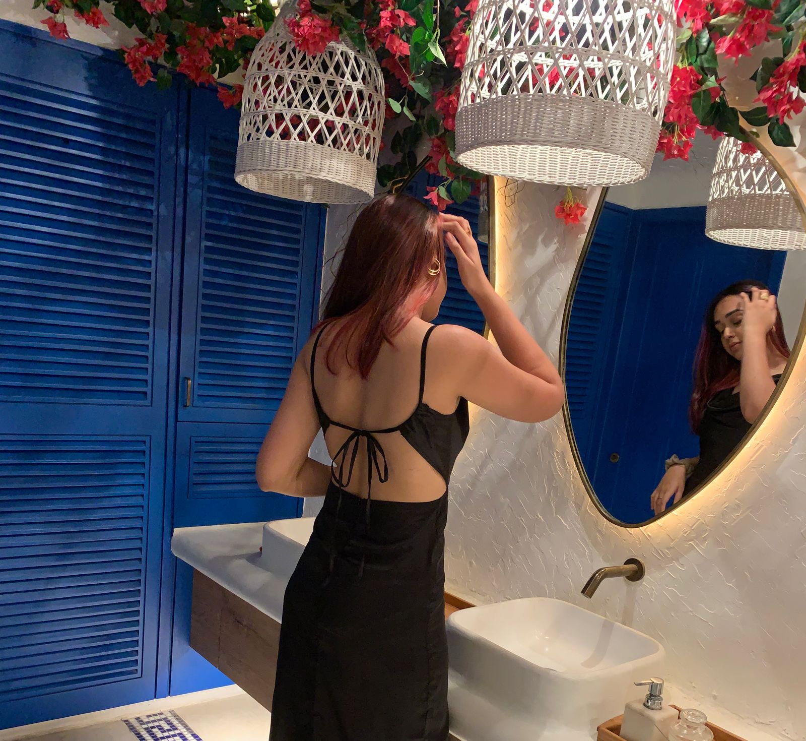 Alessa black maxi satin dress - Emprall