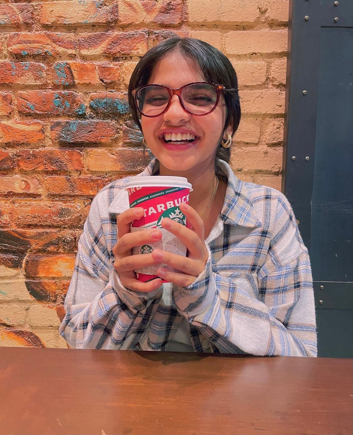 Oversized Shacket in Brown and beige check print - Emprall