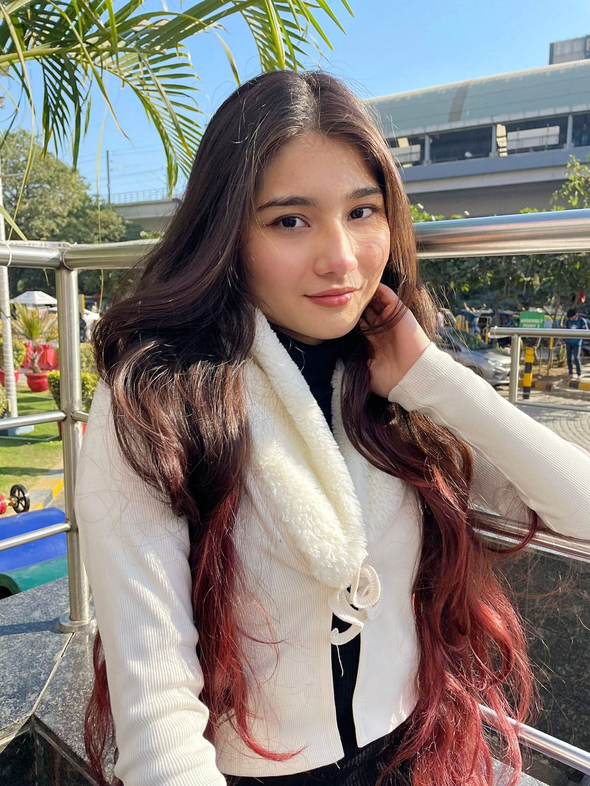 Zuri Cream faux cardigan top - Emprall