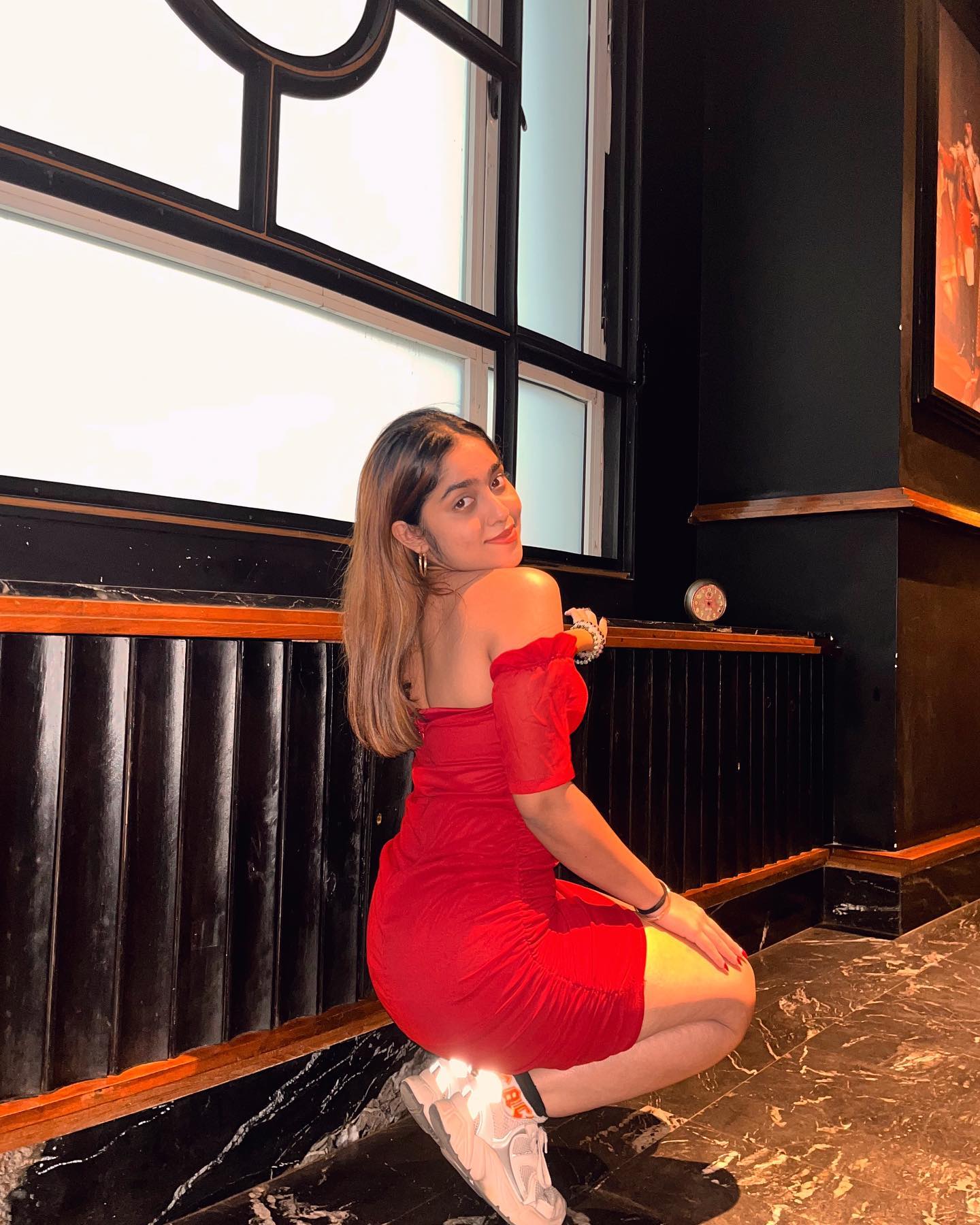 Kenzie maroon off shoulder dress - Emprall