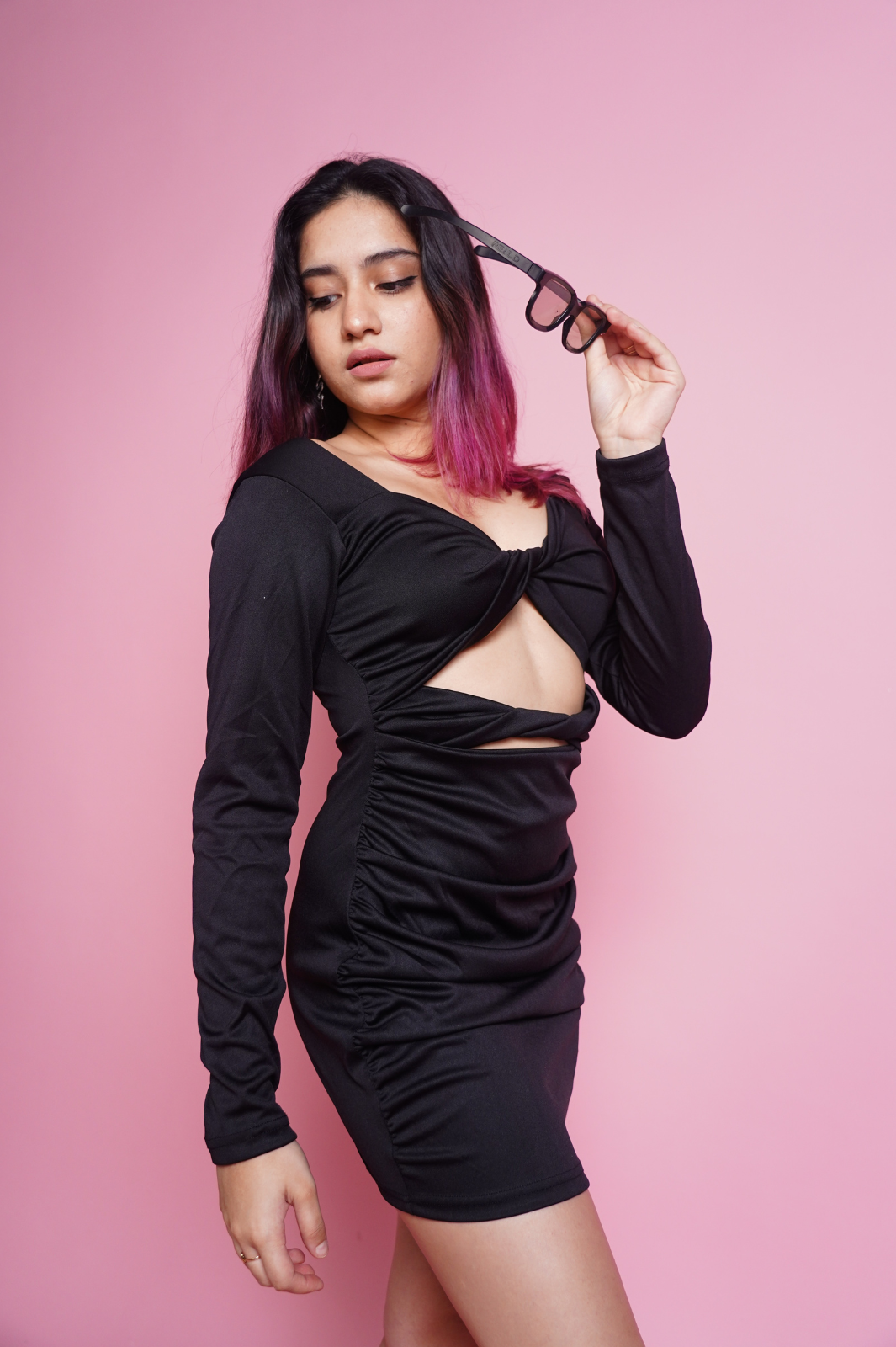 Noelle black criss cross dress - Emprall