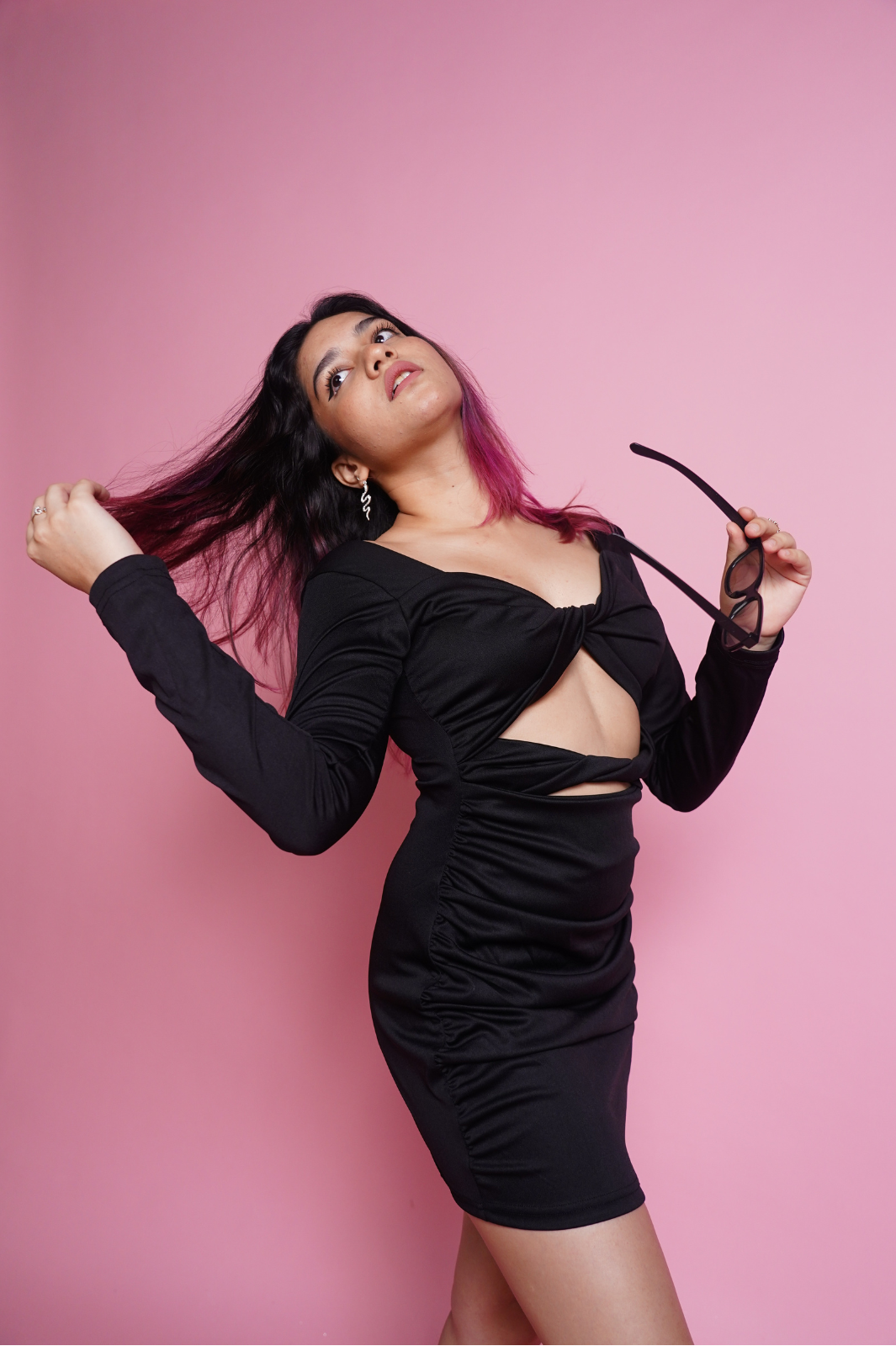 Noelle black criss cross dress - Emprall