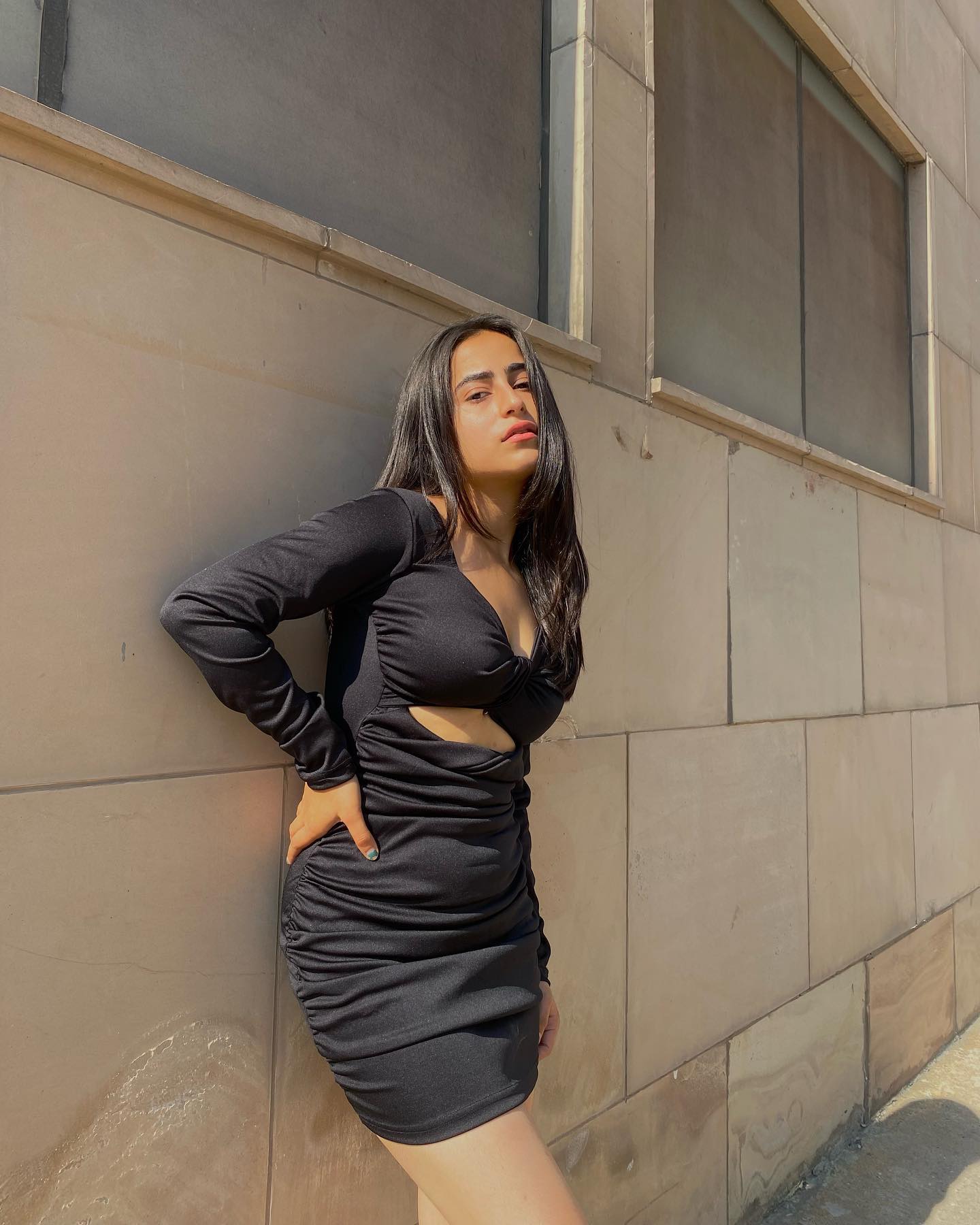 Noelle black criss cross dress - Emprall