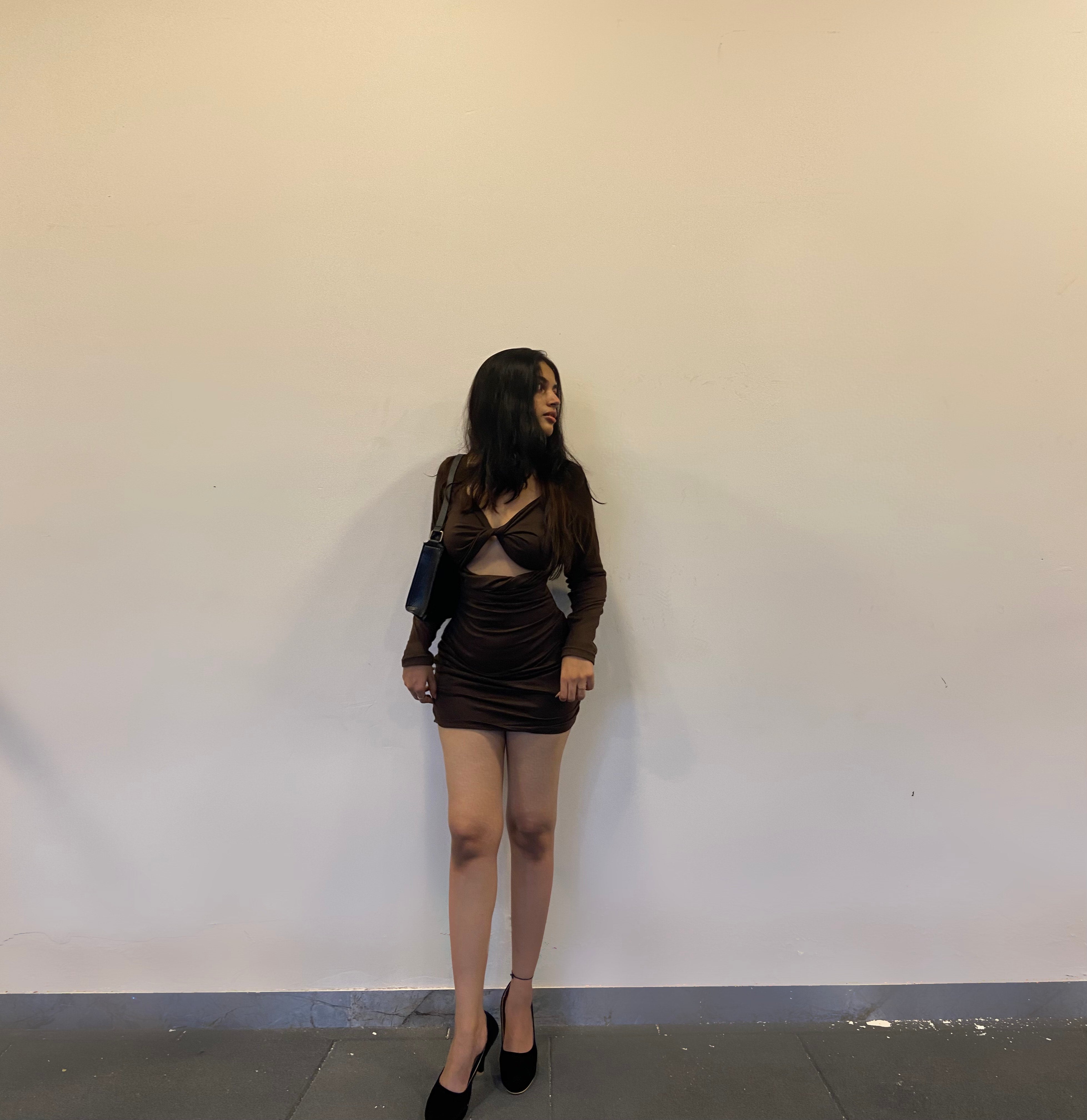 Noelle brown criss cross dress - Emprall