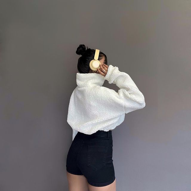 White polar fleece Oversized jacket - Emprall