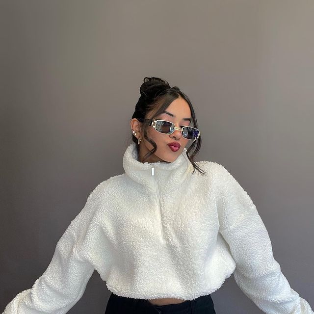 White polar fleece Oversized jacket - Emprall