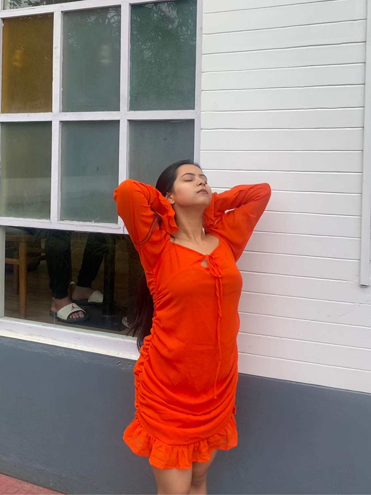 Gemstone orange dress