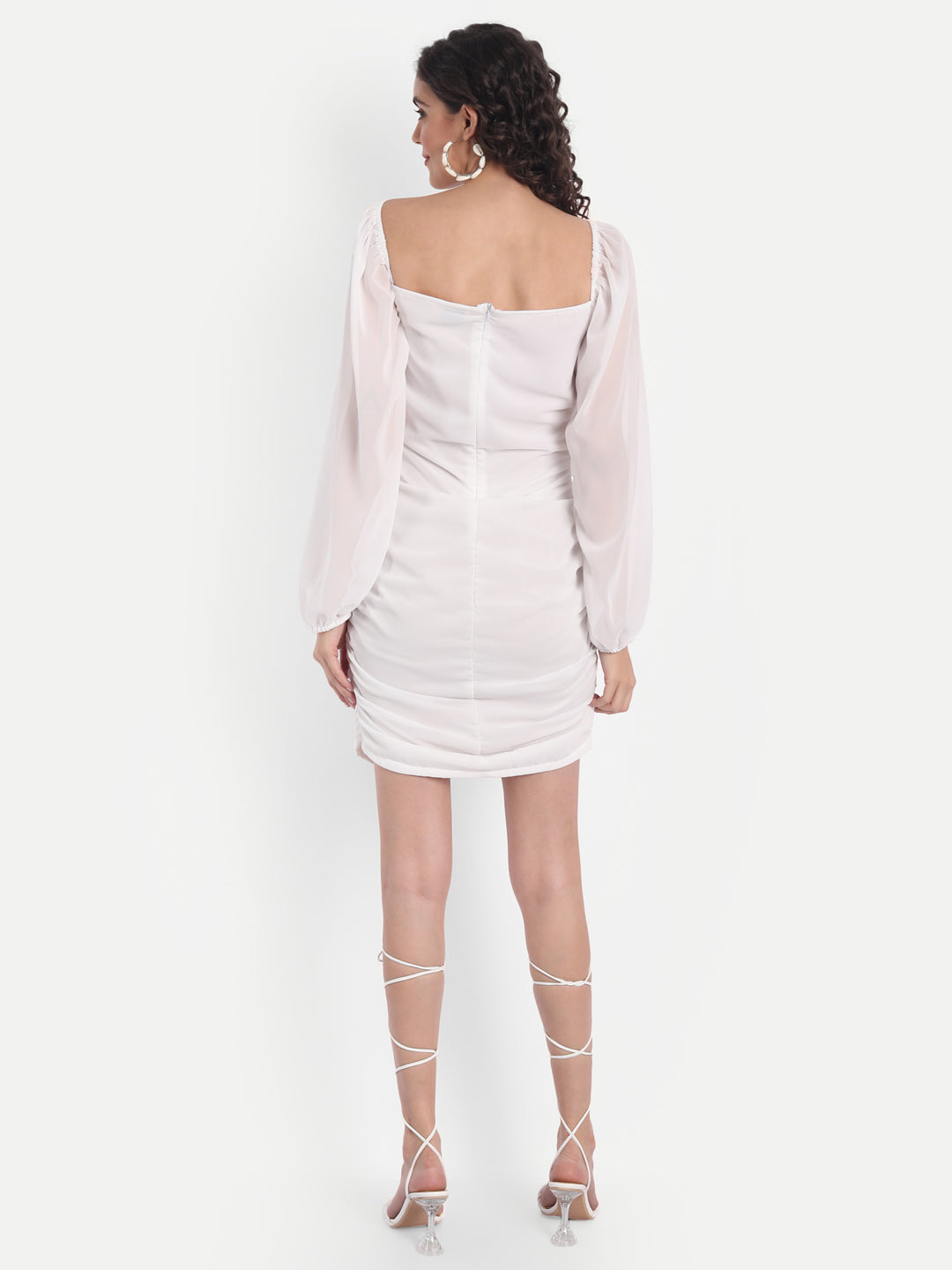 Inez white cut out dress